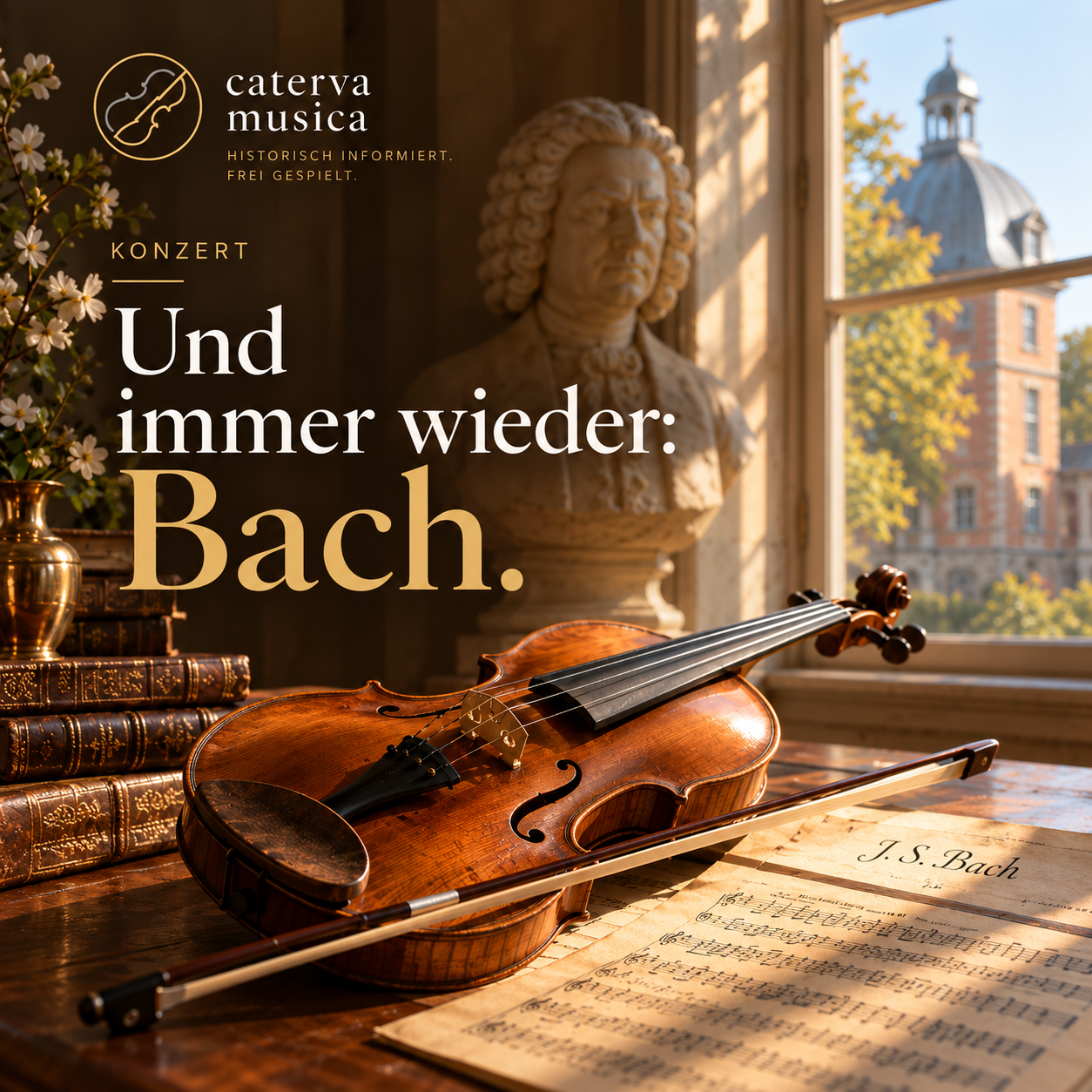 Konzertposter mit Bach und Violine
